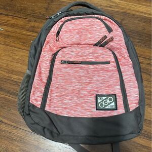 OGIO Turbine Laptop Backpack Gray & Pink Pockets Roomy Padding Sturdy